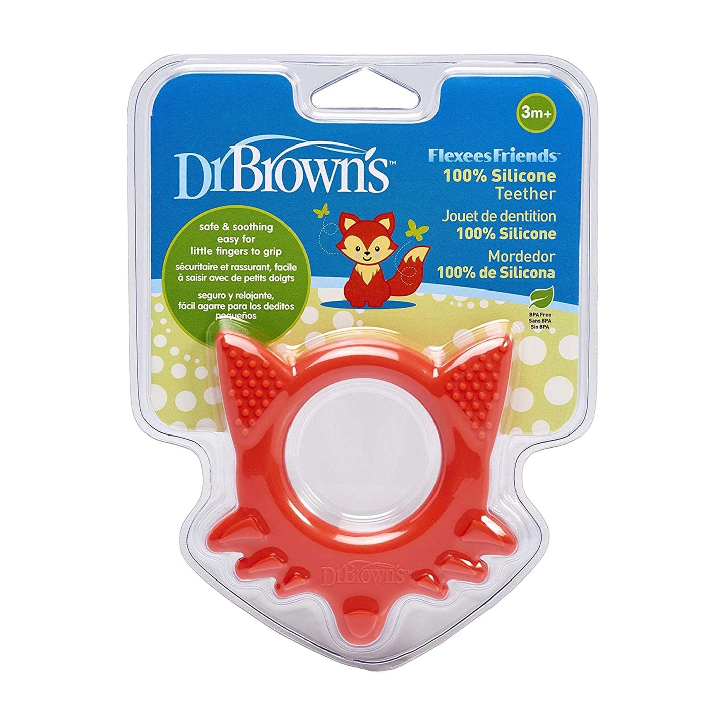 Dr.Brown's Flexees Friends Fox Teether || Used for 3months to 12months