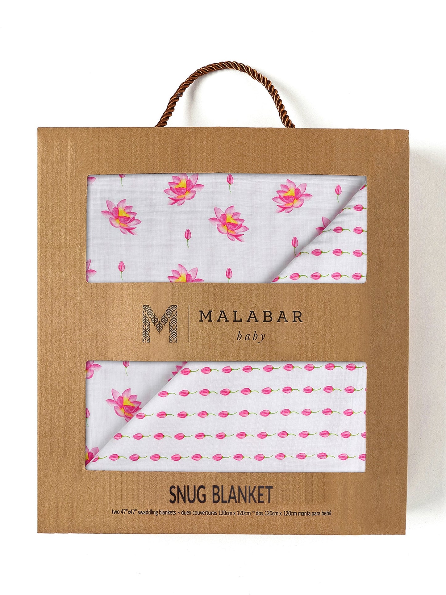 Malabar Baby Organic Snug Blanket - Lotus