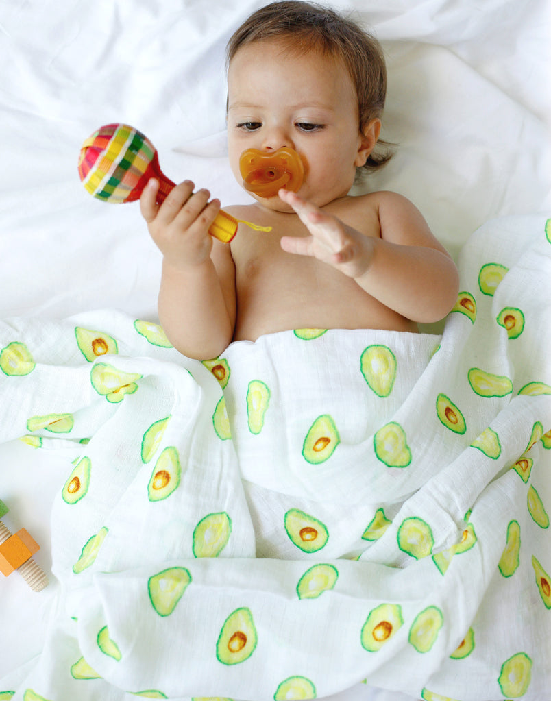 Malabar Baby Organic Swaddle Set - First Foods (Avocado & Carrot)