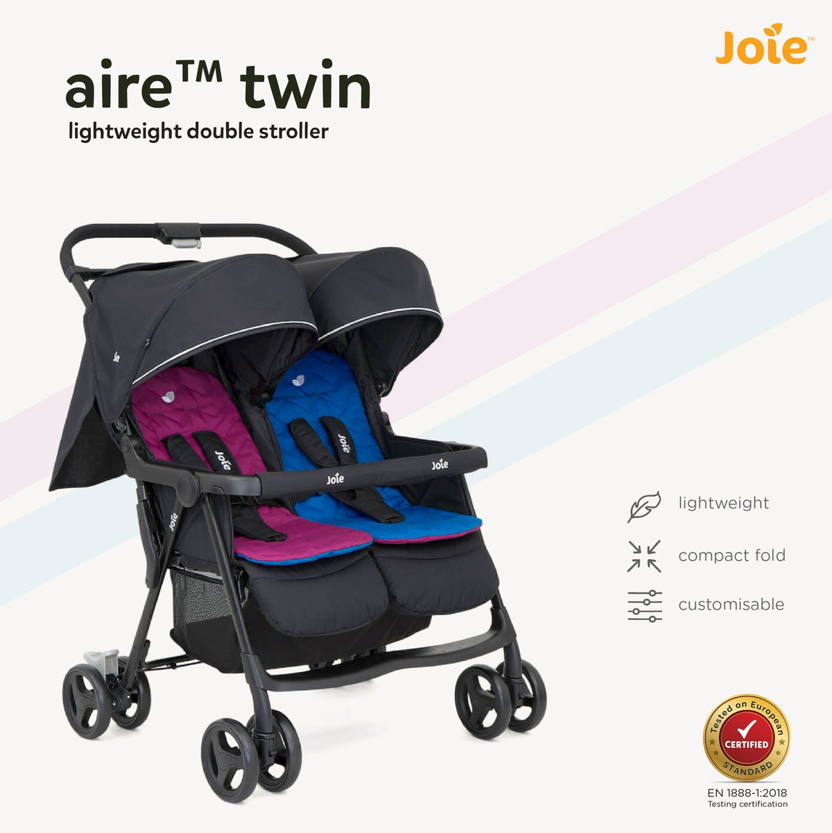 Joie Stroller Aire Twin (Birth to 36 Months) - Open Box