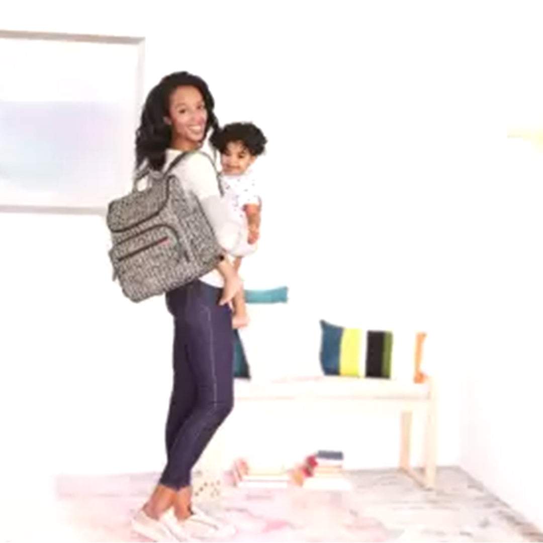 Skip Hop Grey Feather Forma Backpack Diaper Bag Birth+ to 24months