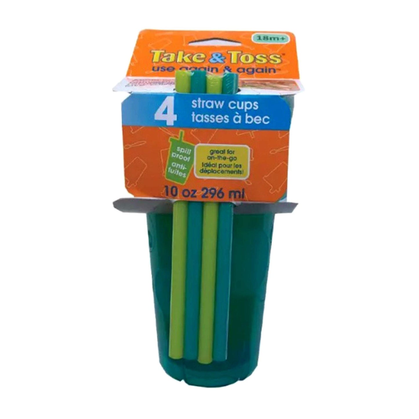 The First Years Take & Toss 10 Oz. Spill Proof Sippy Cup - 4Pk Multicolor || 9months to 36months