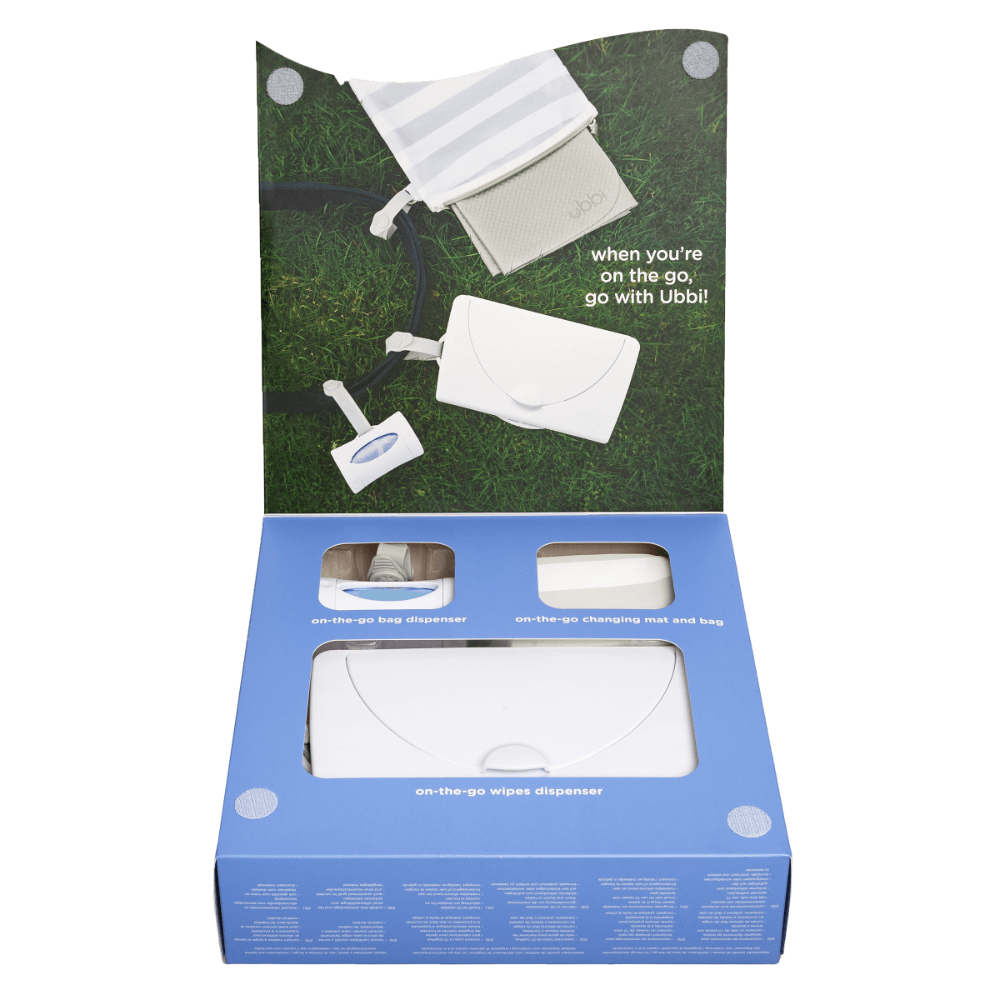 Ubbi On-The-Go Gift Set - Grey/White