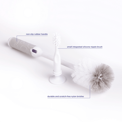 Ubbi Bottle Brush - Gray/White