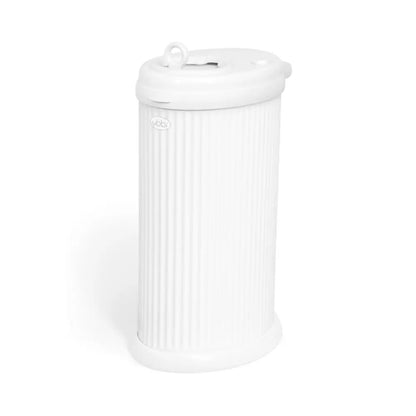 Ubbi Matte Diaper Pail - Matte White Fluted