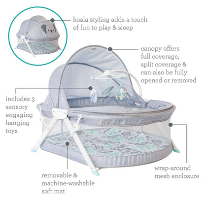 Infantino Sweet Dreams Fold & Go Bassinet Grey Birth to 9 months