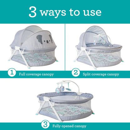 Infantino Sweet Dreams Fold & Go Bassinet Grey Birth to 9 months