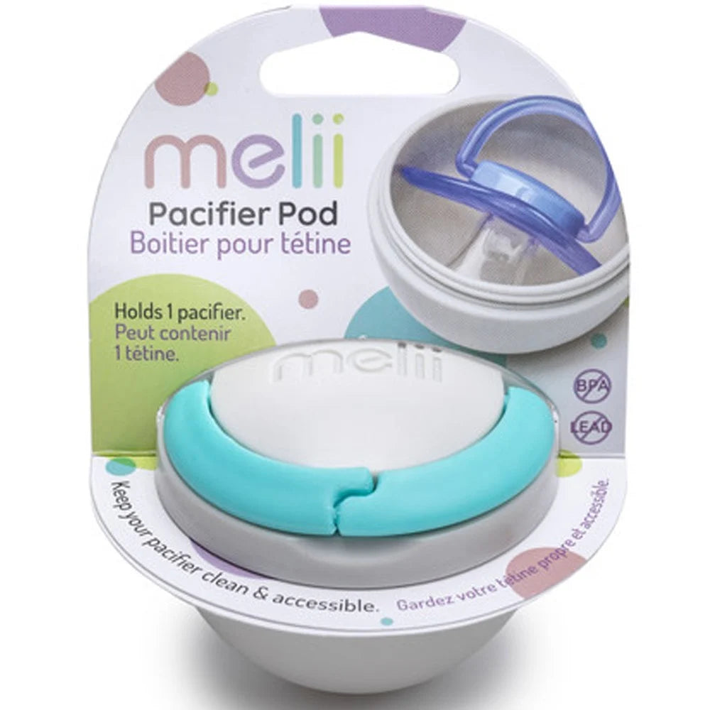 Melii Pacifier Pod - 1 pack Grey & Blue - Birth to 12 Months
