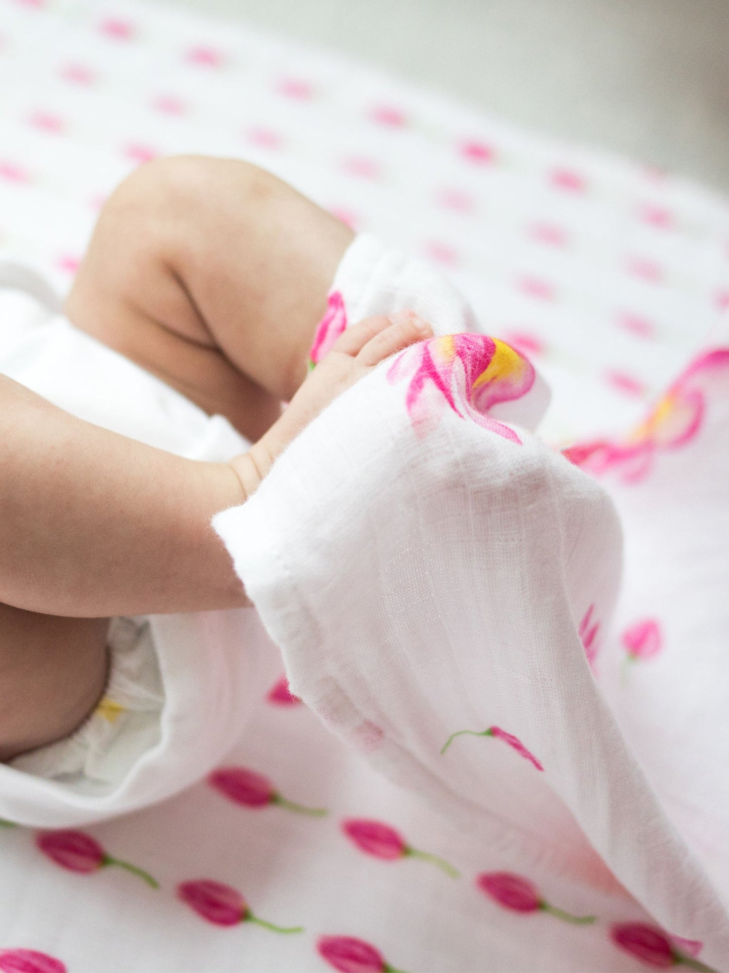 Malabar Baby Organic Swaddle Set - Enchanted Garden (Magical Lotus & Flower Bud)