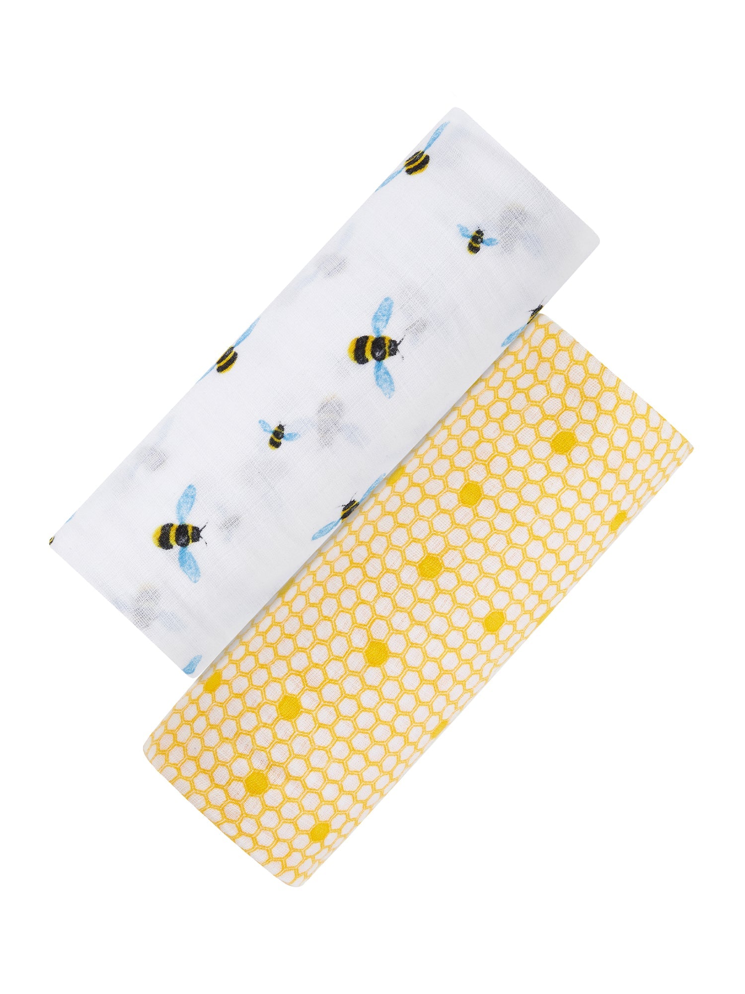 Malabar Baby Organic Swaddle Set - Busy Bees (Bee & Hive)
