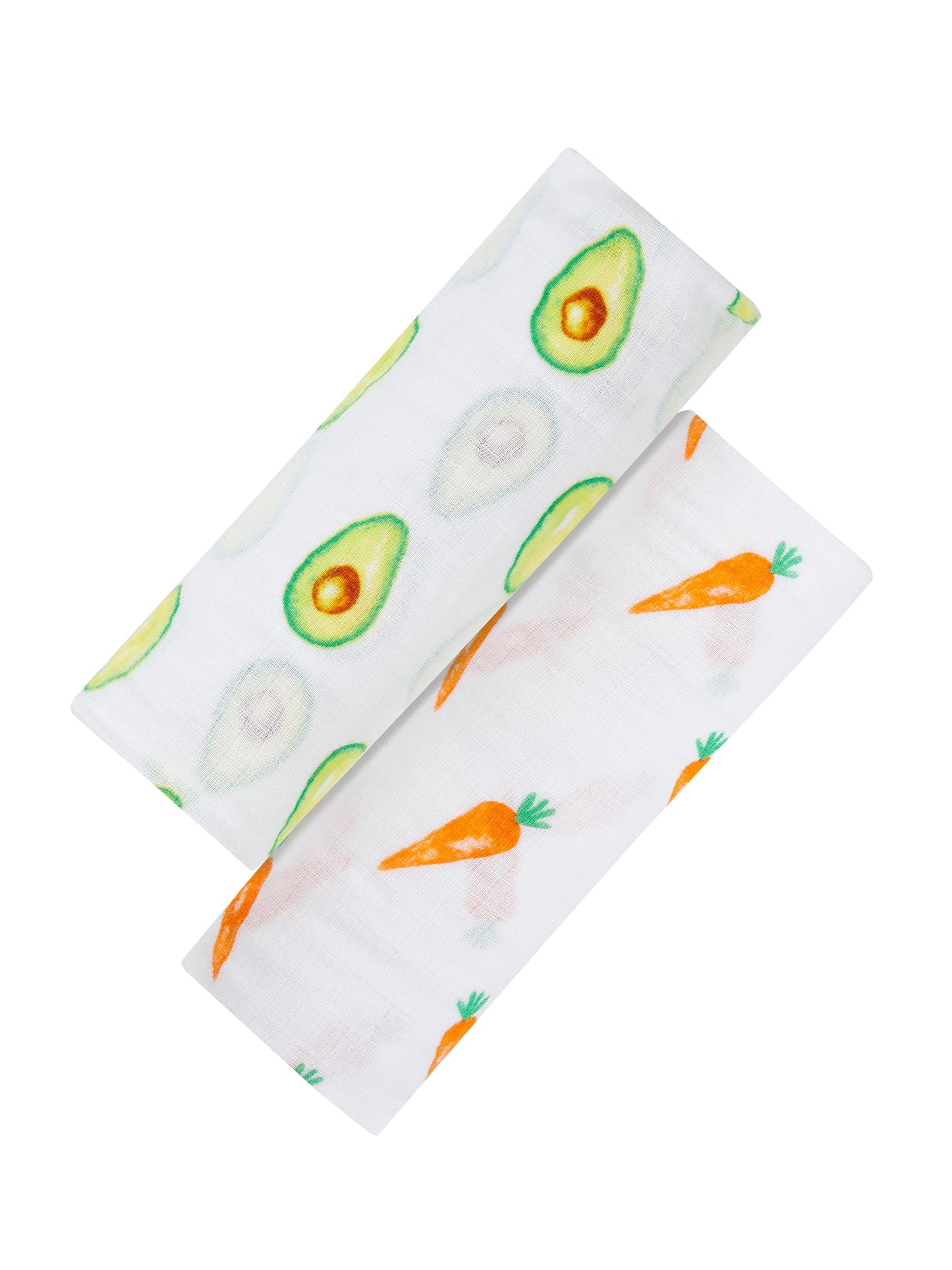 Malabar Baby Organic Swaddle Set - First Foods (Avocado & Carrot)