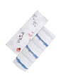 Malabar Baby Organic Swaddle Set - Life's A Beach (Under The Sea & Blue Octopus Stripe)