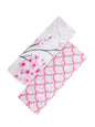 Malabar Baby Organic Swaddle Set - Sakura (Cherry Blossom & Pink Stripe)