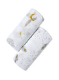 Malabar Baby Organic Swaddle Set - Sweet Dreams (Enchanted Peacock & Magical Feathers)