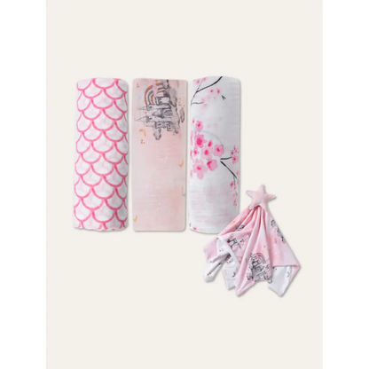 Malabar Baby Swaddle Set - 4 Pack Gift Set