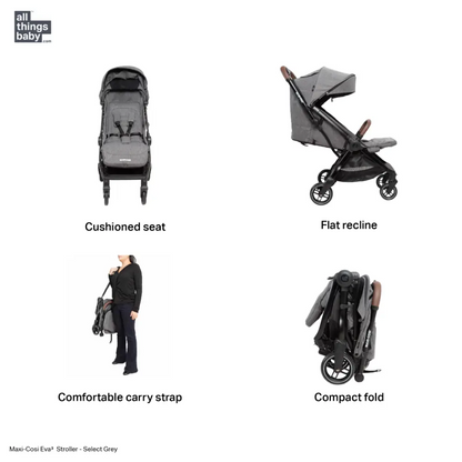 Maxi Cosi Eva3 Stroller - Essential Black