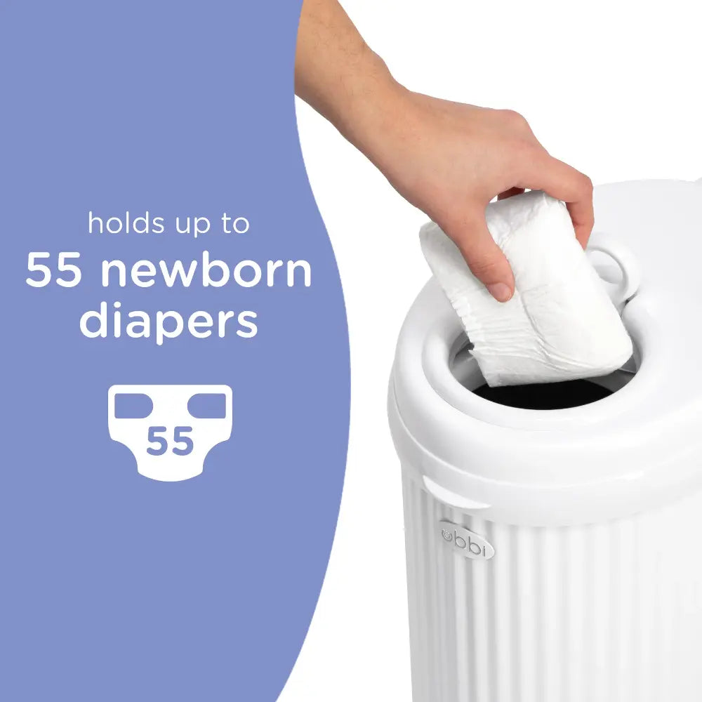 Ubbi Matte Diaper Pail - Matte White