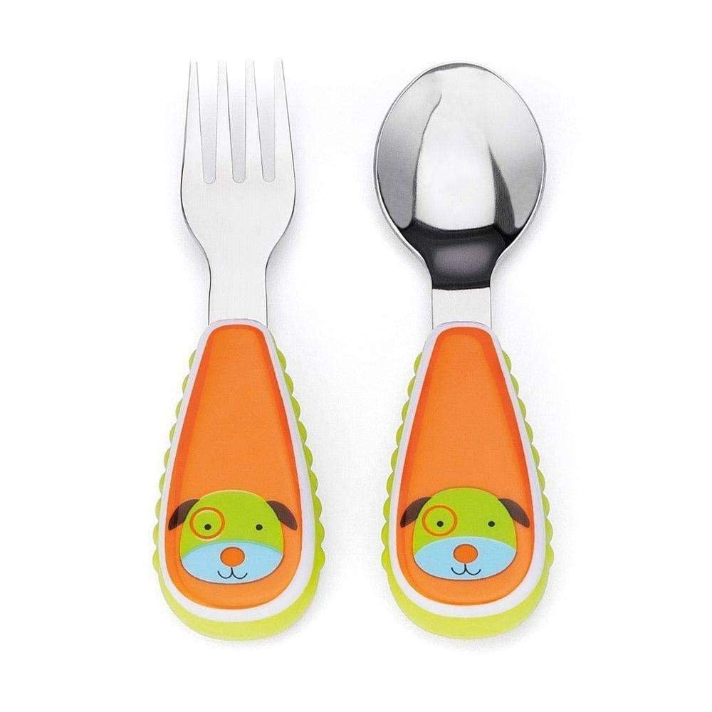 Skip Hop Zoo Utensils Fork & Spoon, Monkey, Size: 3.3 l x 10.79 w x 19.05 h (252352)