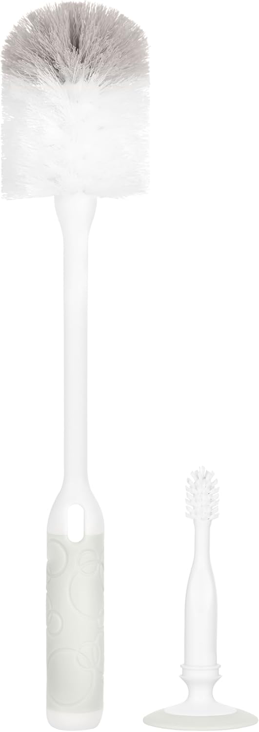 Ubbi Deluxe Bottle Brush With Suction Base - Gray