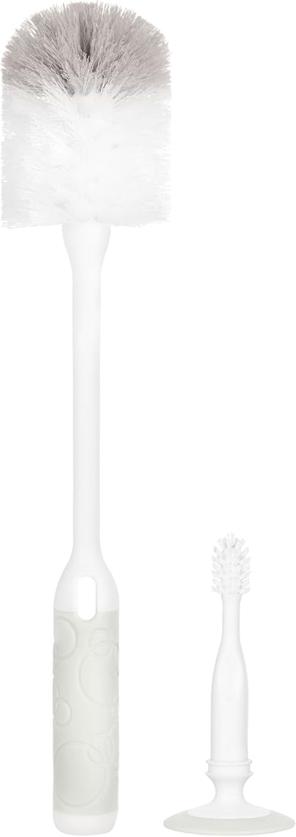 Ubbi Deluxe Bottle Brush With Suction Base - Gray