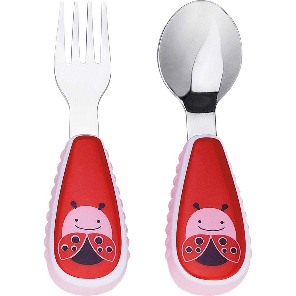 Skip Hop Zoo Utensils Fork & Spoon, Monkey, Size: 3.3 l x 10.79 w x 19.05 h (252352)