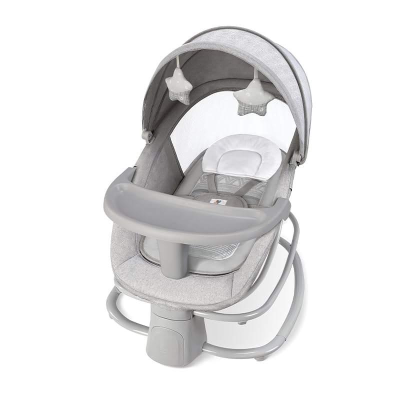 Mastela Premium Deluxe 4in 1 Swing, Rocker, Stationery Seat and Bassinet - Automatic Electric Baby Swing with Adjustable Swing Speed, Soothing Music Baby Rocker Suitable for 0-3 Years