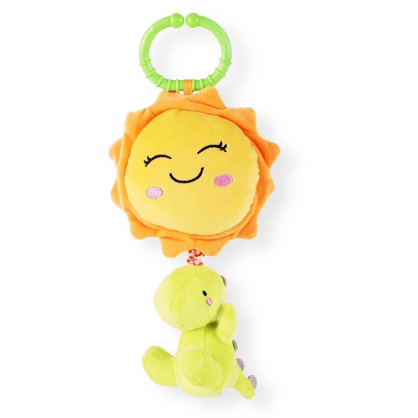 Dino Musical Soft Toy for Babies, Plush Dinosaur with Soothing Melodies, Sensory Development, Fine Motor Skills and Hand-Eye Coordination, Safe and Cuddly Infant Toy for 3+ Months