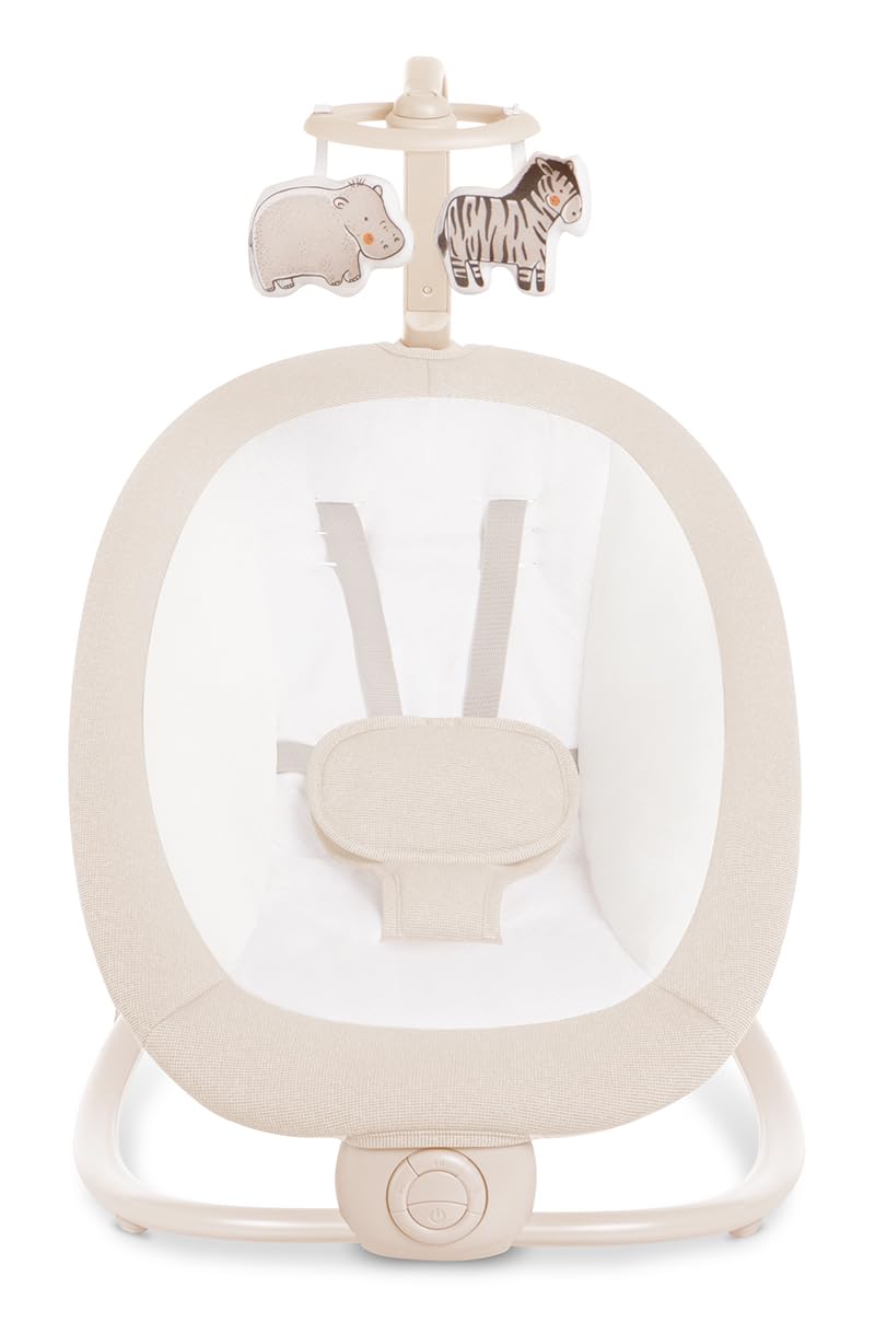 Mastela Fold Up Baby Rocker and Bouncer for Babies | Toddler Rocking Chair for Newborn with Adjustable Seat, Calming Vibrations, Hanging Toys & Music | Portable Baby Swing for 0 to 2 Years- Bronze
