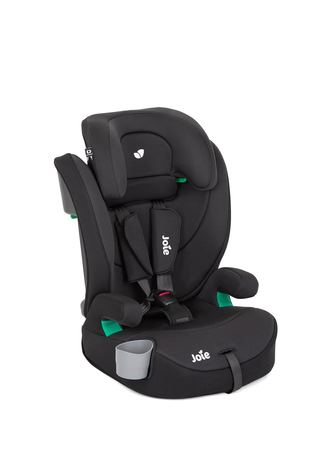Joie Elevate R129 Certified Toddler to Booster Car Seat | i-Size Safety | Adjustable Headrest, Ventilated Comfort, Belt Install, Cup Holder, Machine-Washable Covers | Usage from 15 Months to 12 Years