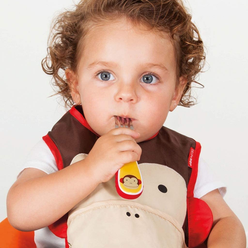 Skip Hop Zoo Utensils Fork & Spoon, Monkey, Size: 3.3 l x 10.79 w x 19.05 h (252352)
