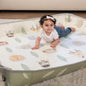 Infantino Foldable Soft Foam Play Mat | Reversible, Easy-Clean Tummy Time & Play Mat with Fold-Up Walls for Safe Play | Portable Baby Mat for Birth to 36 Months – Forest