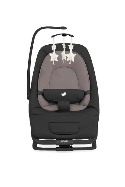 Joie Dreamer Baby Bouncer and Rocker -Soothing Vibrations and Music, Lightweight with 3 Position Reclining Seat, 2 Position Adjustable Leg & 3-point Harness System (Birth to 9 kg; Chair: 9kg to 15 kg)