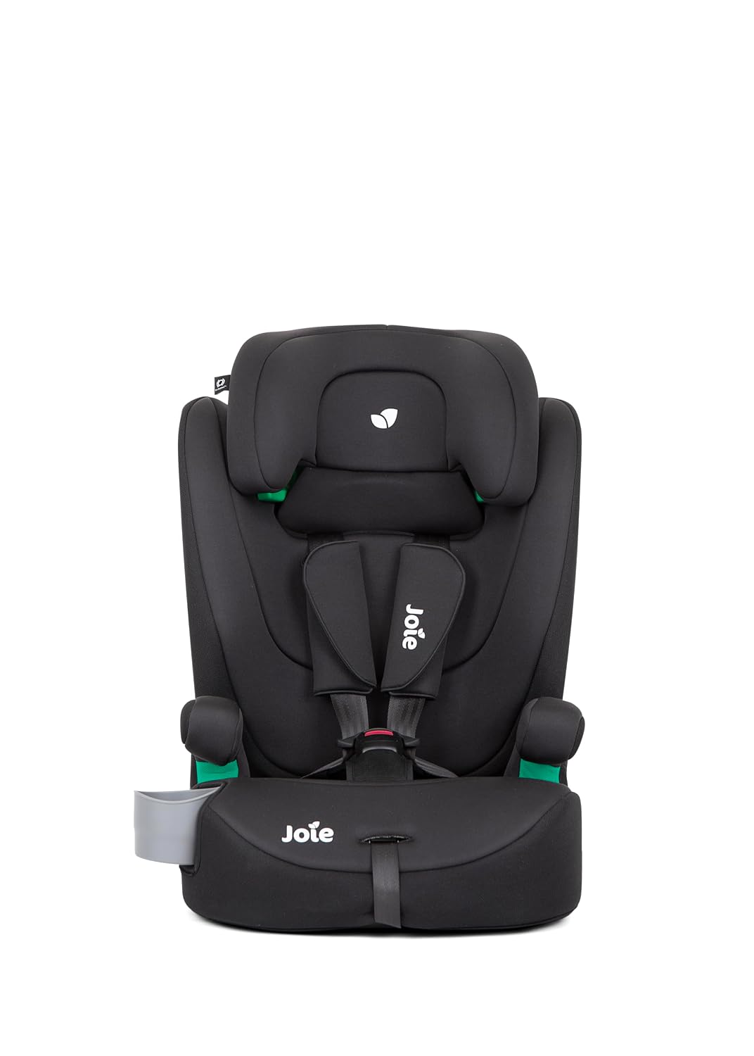 Joie Elevate R129 Certified Toddler to Booster Car Seat | i-Size Safety | Adjustable Headrest, Ventilated Comfort, Belt Install, Cup Holder, Machine-Washable Covers | Usage from 15 Months to 12 Years