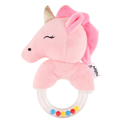 Unicorn Ring Rattle Toy, Soft Toy with Rattle Sound, Ring Rattle for Babies and Infants, Develops Sight, Sound and Motor Skills, Lightweight and Portable, Non-Toxic, for Babies 3+ Months