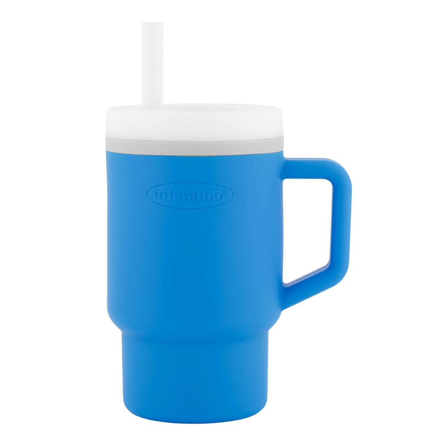 Infantino My 1st Tumbler – Adorable Miniature Tumbler with Leak-Resistant Straw and Toddler-Friendly Handle, Encourages Hydration, Easy to Clean, (266 ml) Ocean