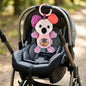 Infant Koala Jittery Teether Rattle Plush Toy, Hanging Rattle, Stroller Toy with Tactile Material for Baby 3 Months+,Multicolor