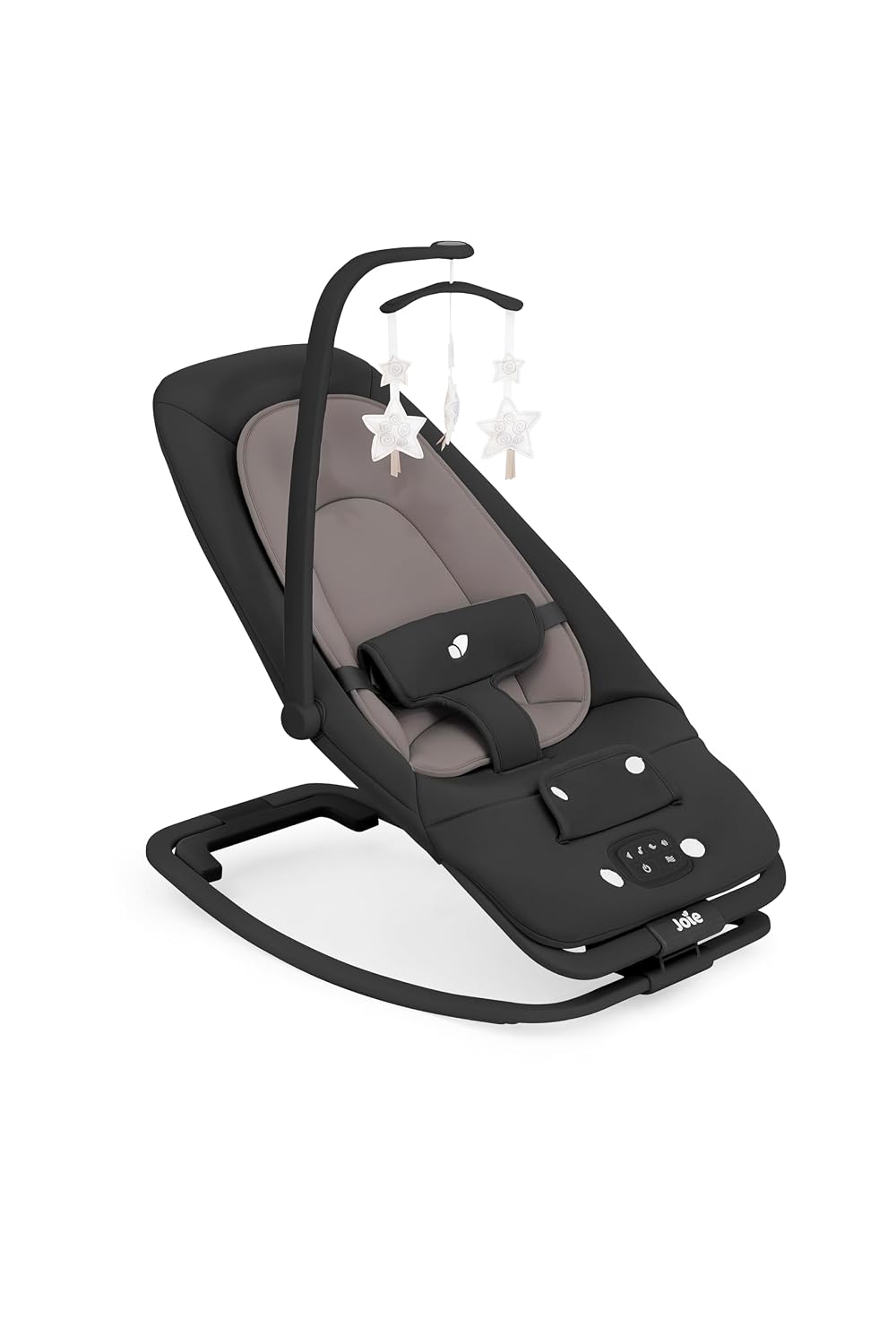 Joie Dreamer Baby Bouncer and Rocker -Soothing Vibrations and Music, Lightweight with 3 Position Reclining Seat, 2 Position Adjustable Leg & 3-point Harness System (Birth to 9 kg; Chair: 9kg to 15 kg)