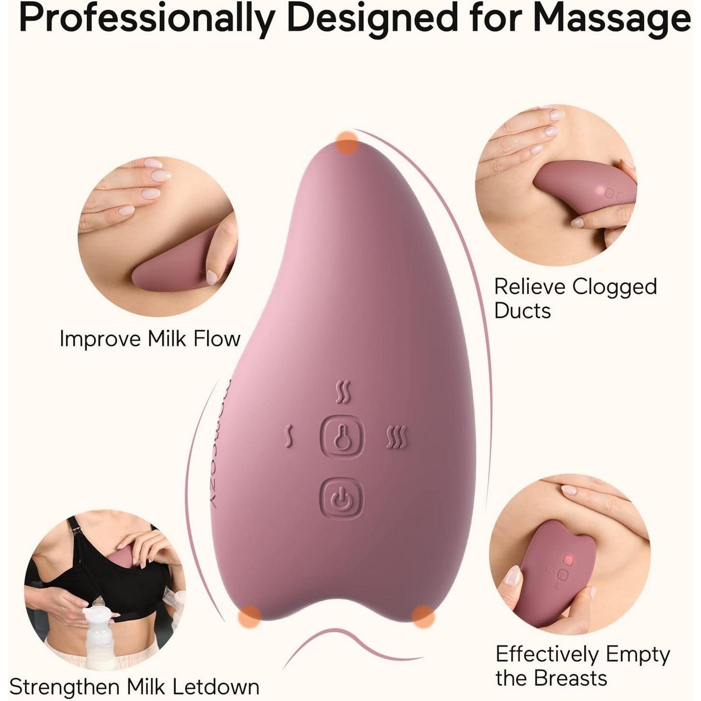Momcozy Maternity Accessory Lactation Massager Maroon