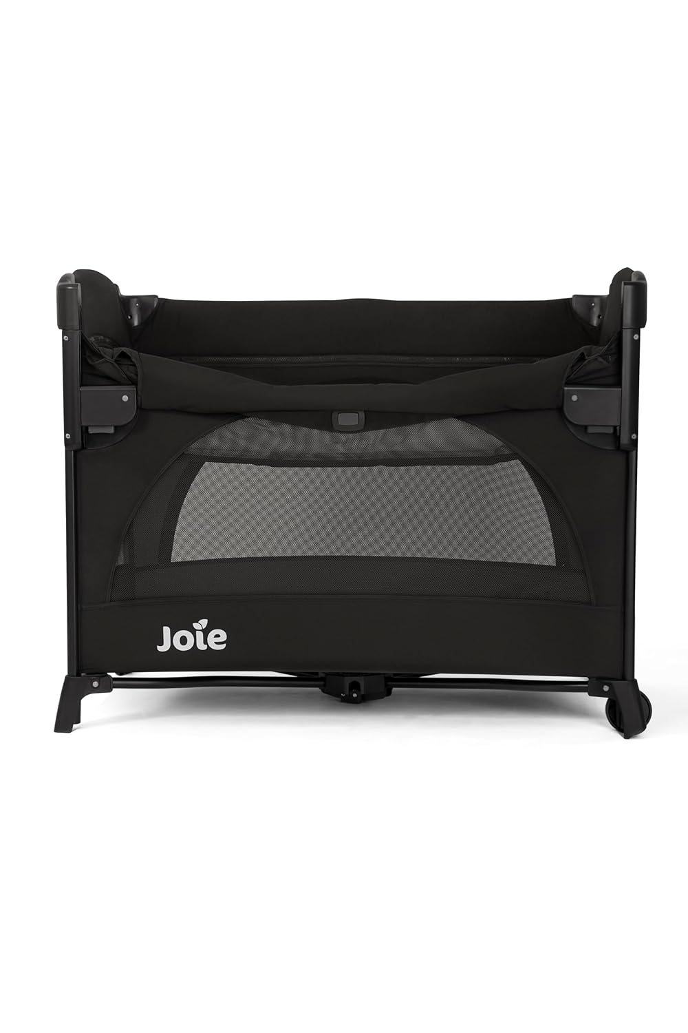 Joie Kubbie Sleep Baby Playpen - Playard/Folding Baby Bed Cum Cot/Convertible Crib, Birth to 3 Years, with One Side Drop Down and Zip Open Entry/Exit, Including Cradle Connect Strap - Shale