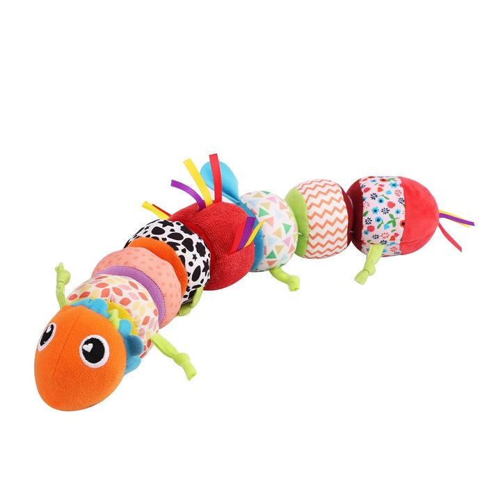 Activity Caterpillar Baby Toy, Sensory Rattle and Crinkle Sound, BPA and PVC Free, Soft, Colorful Developmental Toy for 3+ Months, Mix and Match Play for Learning and Motor Skills