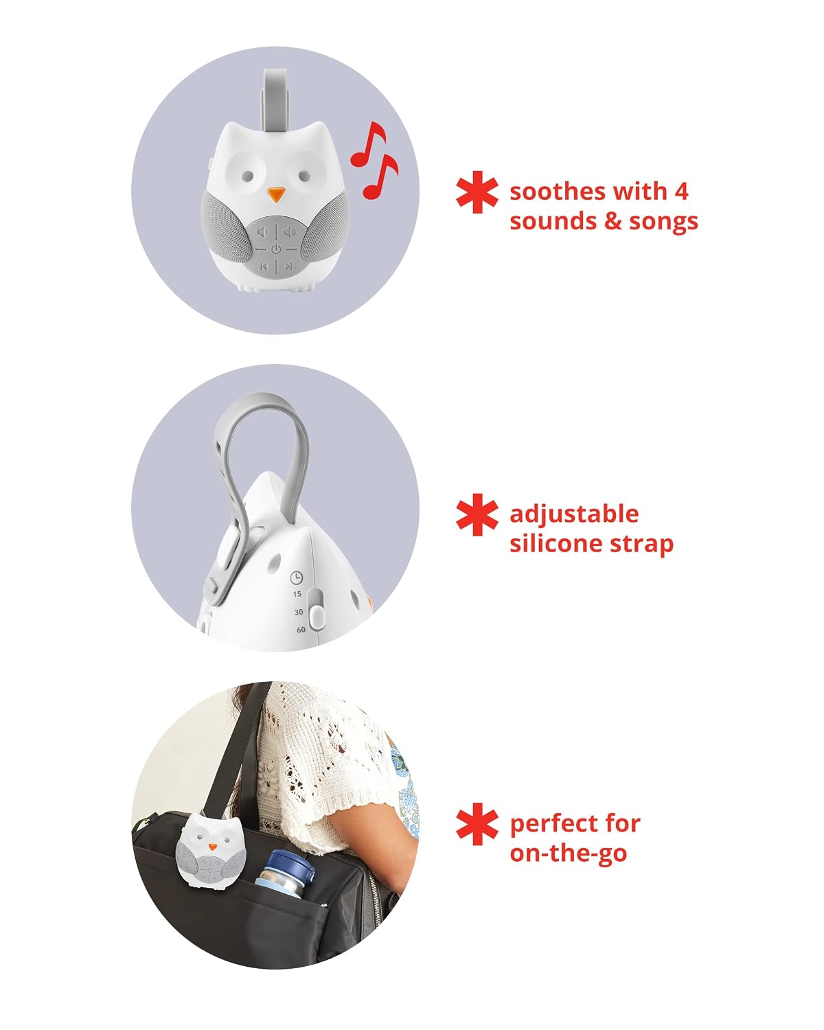 Skip Hop Stroll and Go Portable Baby Soother (Multicolour) Pack of 1