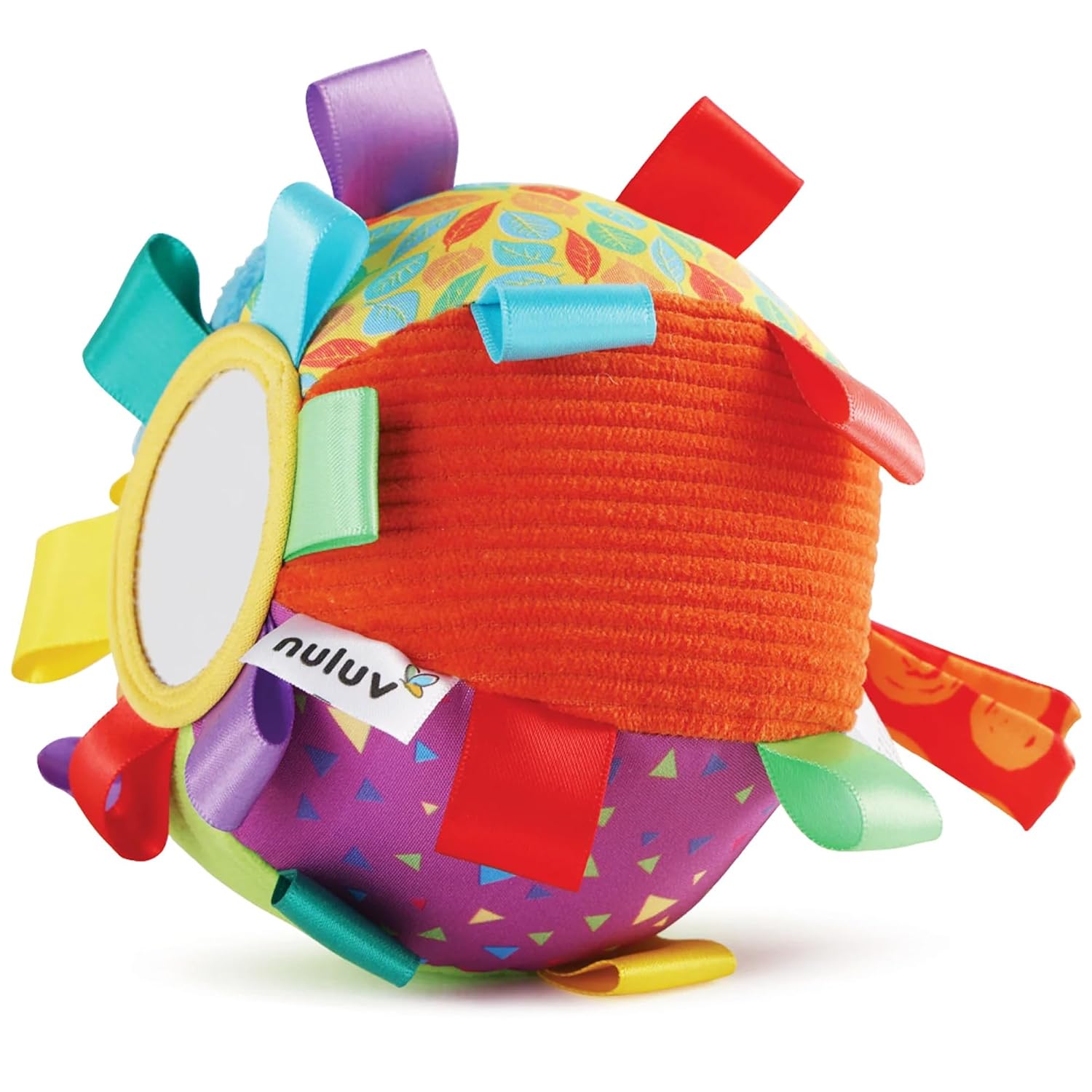 Learning & Activity Play Ball - Soft Plush Infant & Preschool Toy, Multicolour Baby Ball with Rattle Sound