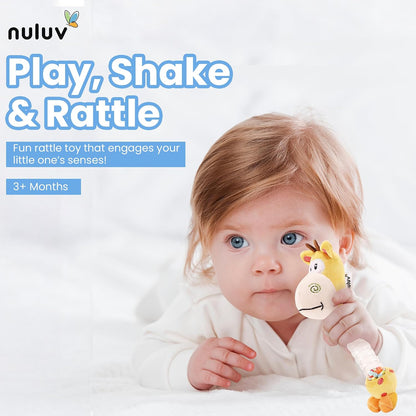 Giraffe Rattle Toy Soft Toy for Babies and Infants, Develop Sight, Sound and Motor Skills, Lightweight and Portable, Non-Toxic, for Babies 3+ Months