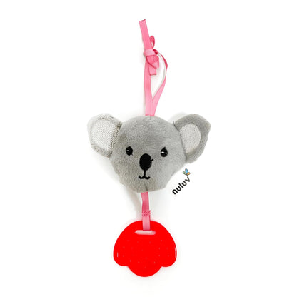 Nuluv Koala Teether Rattle Plush Toy, Soft & Cuddly with Stroller Attachment Ribbon for 3+ Months Babies
