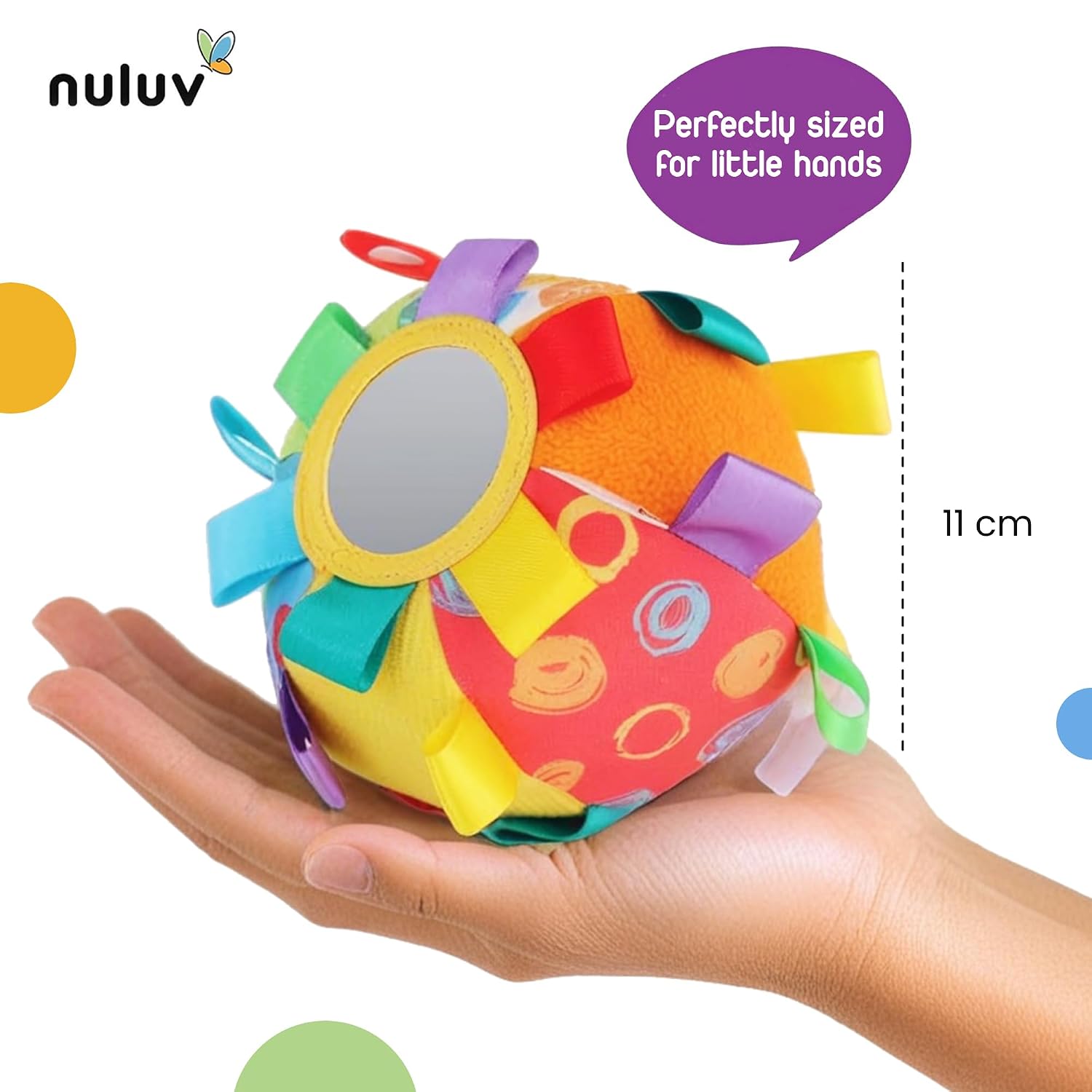 Activity Ball for Kids, Learning and Activity Playball, Infant, Toddler, and Preschool Toy for 3+ Months Old, Improves Fine Motor and Cognitive Skills, BPA, Phthalates and PVC Free, Multicolour