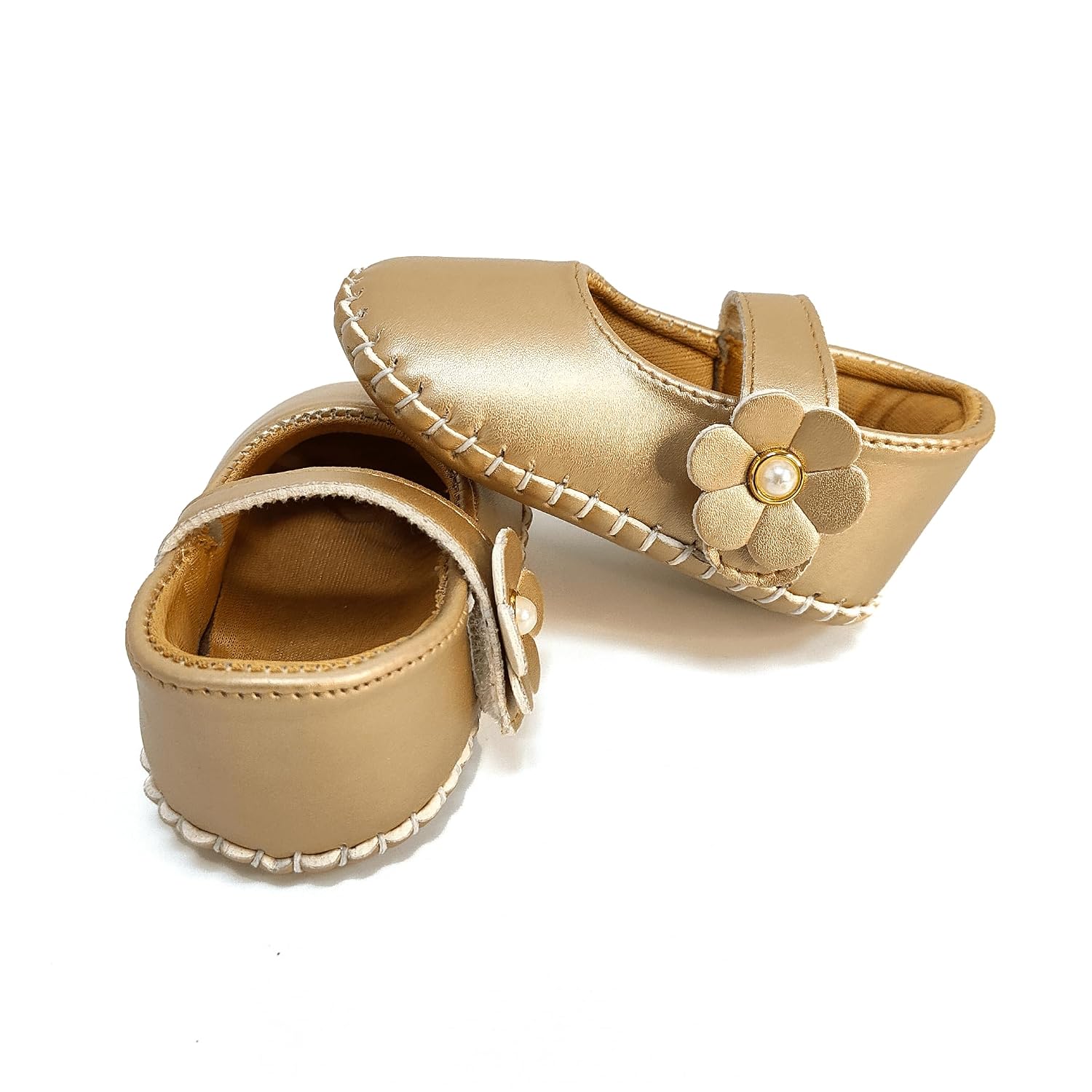 Nuluv Infant Girl's Kids Shoes Booties for Baby Girls| Golden
