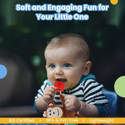 Jittery Monkey Baby Toy, Vibrating Plush with Soft Fabric, Hanging Stroller and Crib Toy for Sensory Development, Fun and Engaging Soft, Safe and Non-Toxic, for Babies 3+ Months