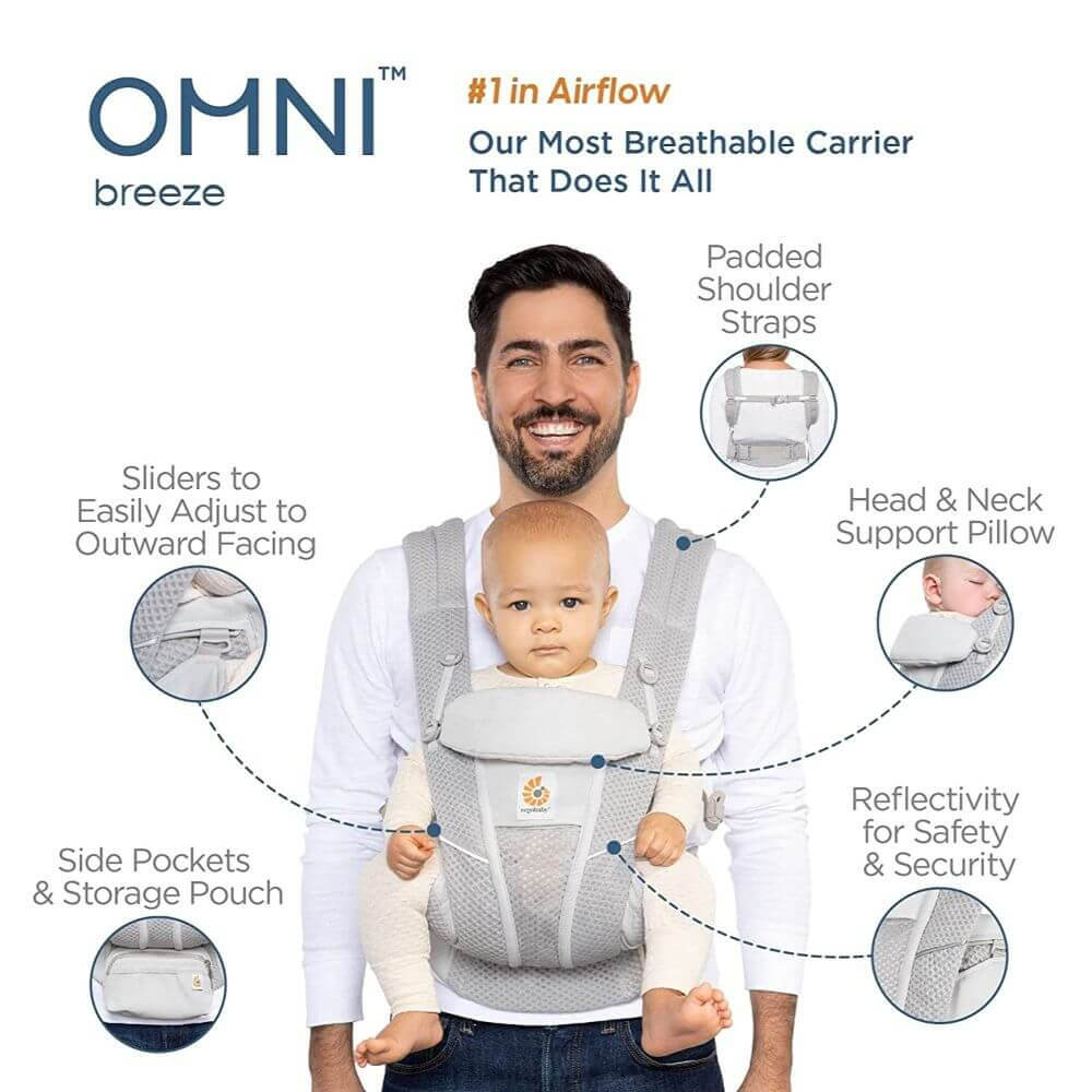Ergobaby Upsie Sling Carrier - Pearl Grey
