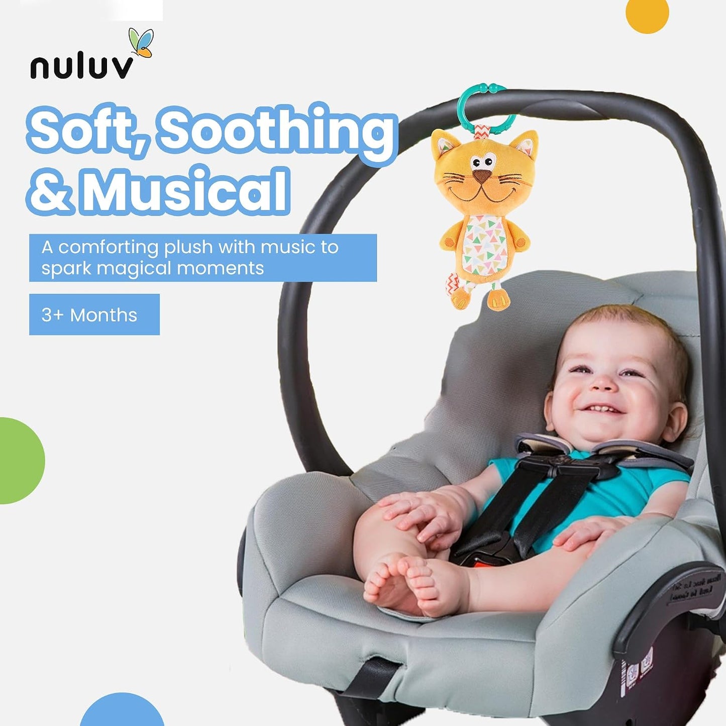 Kitty Musical Jittery Plush Toy - Soft & Cuddly Fabric, Built-in Musical Instrument, Perfect for Babies 3 Months+