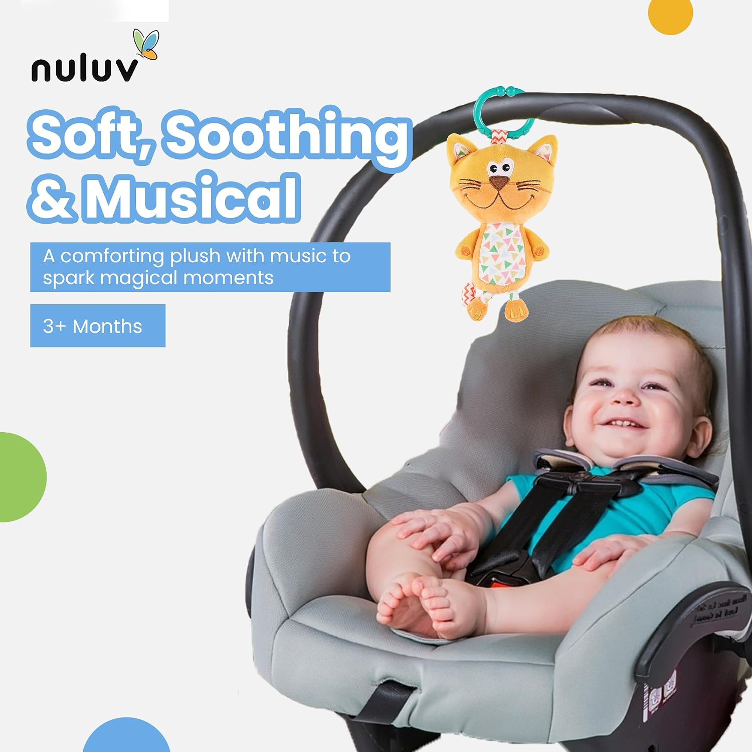 Kitty Musical Jittery Plush Toy - Soft & Cuddly Fabric, Built-in Musical Instrument, Perfect for Babies 3 Months+
